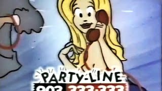1992 Party-Line, antiguo chat en grupo telefónico - Publicidad Anuncio España Spain Ads