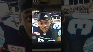 My FIRST CFL interception 2016 vs. Winnipeg Blue Bombers