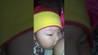 Когда ребенок был голодный.    When the baby was hungry