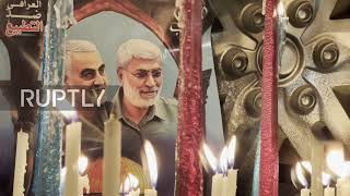 Iraq: Supporters hold vigil for slain Iranian general Soleimani at Baghdad airport