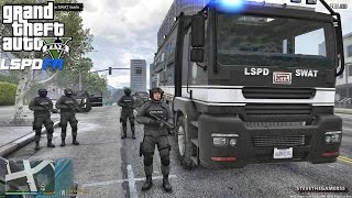 GTA 5 LSPDFR 0.3.1 - EPiSODE 390 - LET'S BE COPS - SWAT PATROL (GTA 5 REAL LIFE POLICE MOD) PART 2