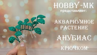 Растение Анубиас крючком для вязаного аквариума (авторский МК Светланы Кононенко)