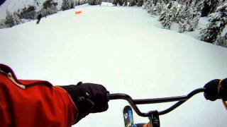 Icy Ski-Bike Run
