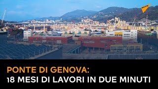 Ponte di Genova: 18 mesi di lavori in due minuti