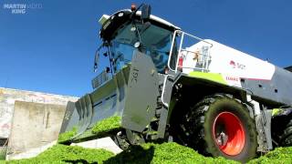 CLAAS XERION 4000 Saddle Trac SGT-gülletechnik | SGT TMS270 Teleskop-Maisschiebeschild