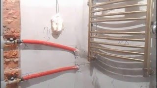 Монтаж полотенцесушителя.Сантехника.