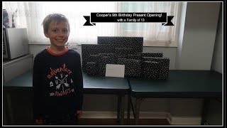 Cooper's SUPER FAST 9th Birthday Present Opening | Large family of 13