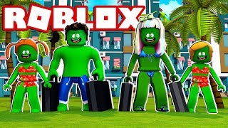 Zombie Roblox Family | Hotel Vacation Fun!