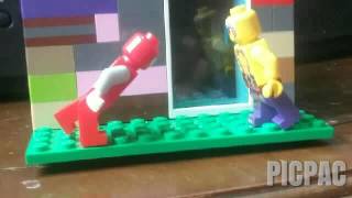 Kraft meets lego chime wolf wearing a spider man #picpac #stopmotion #lego