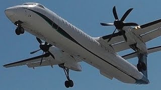 The Unique Dash 8 Q400! 2 Low Landings & 2 Takeoffs at Skiathos, the Second St Maarten!