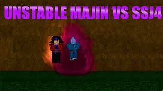 Unstable Majin Vs SSJ4 | Roblox: Dragon Ball Z final stand
