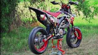 Supermoto Honda CRF 450r Akrapovic Amazing Sound - Only Engine!