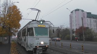 FHD. Осень. Трамваи Be 4/6 Mirage №339, 320, 298 между остановками Мед. университет и Ул. Шевченко