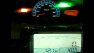(PCX)アイドリングストップ中の電圧変化(総LED化後)