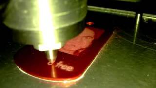 Roland EGX 350 photoengraving a military style tag