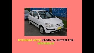 Hyundai Getz Interieurfilter vervangen  Pollenfilter vervanging