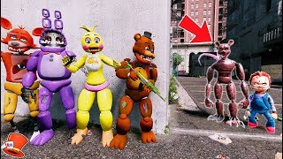 WILL THE ANIMATRONICS ESCAPE SCARY RAT ANIMATRONIC & CHUCKY? (GTA 5 Mods FNAF REdHatter)