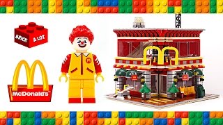 Lego McDonalds Restaurant Modular Building Unofficial Set - Speed Build