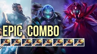 !Attacker Slahser Epic Kunkka Spectre Combo vs 7400 MMR Arc warden and Mega Creeps Dota 2