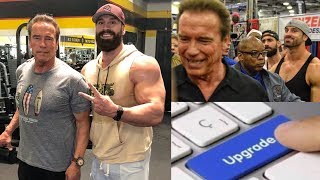 TRAINING WITH ARNOLD AT GOLDS GYM...