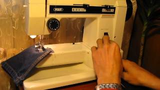 Sewing machine Швейная машина Pfaff HobbyMatic 801 Германия test атлас, джинс