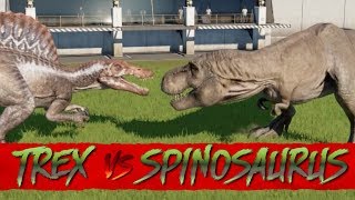T-REX VS SPINOSAURUS - Jurassic World Evolution  Gameplay Español