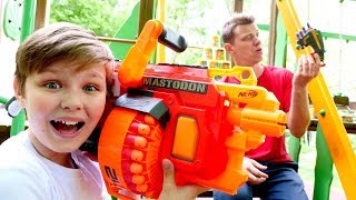 Бластеры Нерф против Десептиконов! - Трансформеры в видео игре для мальчиков
