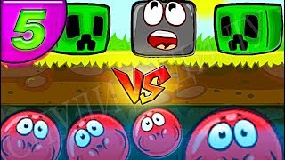 ОГО КАКОЙ КРИПЕР БОСС ! КРАСНЫЙ ШАР НАПАЛ НА МАИНКРАФТ Несносный Шарик Red Ball 4 Мультик