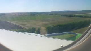 А 319 посадка в Уфе. Airbus A 319 landing in Ufa.