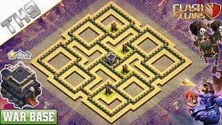 New Best TH9 WAR BASE LAYOUT 2019 | Clash of Clans
