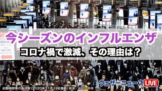 インフルエンザがコロナ禍で激減、その理由は？
