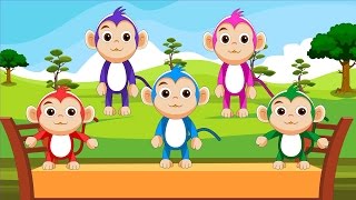 Five Little Monkeys Jumping on the Bed | Nursery Rhymes and More Lyrics