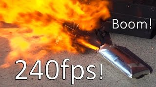 Возгорание и взрыв аккумулятора телефона explosion and fire phone battery in slow motion