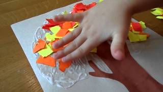 DIY. Children's crafts and applications . Детские поделки из бумаги.Аппликация.(" Осень/Зима").
