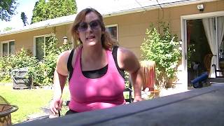 Patio chair butt workout !