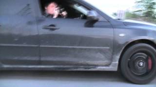 Mazda 3 MPS 390 +pas missed 3 gear  vs Carina ED T 260hp +cam race 3