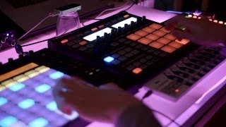 Live homestudio performance with Leap Motion, Ableton Push, Maschine, Launchpad, iPad, Arduino