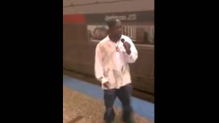Amazing Homeless Man Rapping to Mocking bird by Eminem