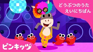 どうぶつステージ | どうぶつのうた 日英版 | 子ども向け 英語の歌 | Animal Rhythms | おうち英語 | 知育動画 | キッズソング | ピンキッツ！