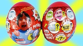 Opening 2 GIANT Surprise Eggs! Squishies Putty Slime Mystery Toys Eggs-Clusive at Target