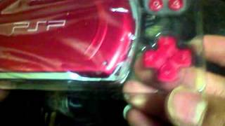 psp go full red housing and buttons.