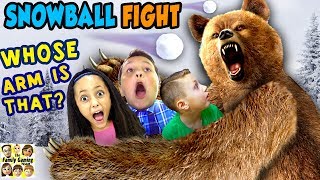 GRIZZLY BEAR ATTACK! ? FGTEEV Family Loses Arm? ☠ SNOWBALL FIGHT Gaming Battle Challenge ❄ KING ME!