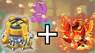 CHIMPS Mode with Only 2 Towers - Wizard Lord Phoenix & Perma-Spike! (Bloons TD 6)