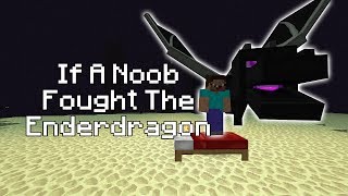 If A Noob Fought The Enderdragon - Minecraft