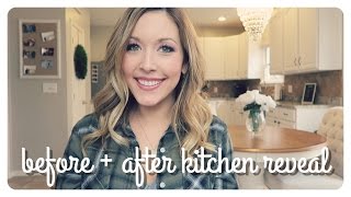 kitchen reveal | before + after - chocolate to off-white cabinets