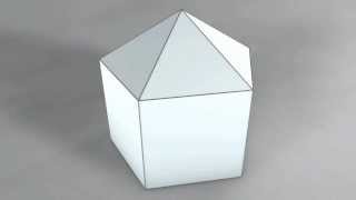 Make 3D Solid Shapes - Elongated Pentagonal Pyramid / Удлинённая пятиугольная пирамида (J9)