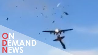 Dallas Air Show Crash: Moment Two Aircraft COLLIDE Mid-Air