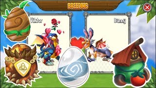 Dragon City Exclusive Breeding Viktor Dragon with Bunny Dragon, Hatching Farm Dragon Egg
