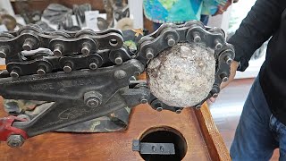 Opening Geodes at Rock Store