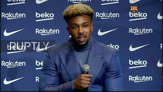 Spain: FC Barcelona unveils new signing Adama Traore ahead of debut against Atletico